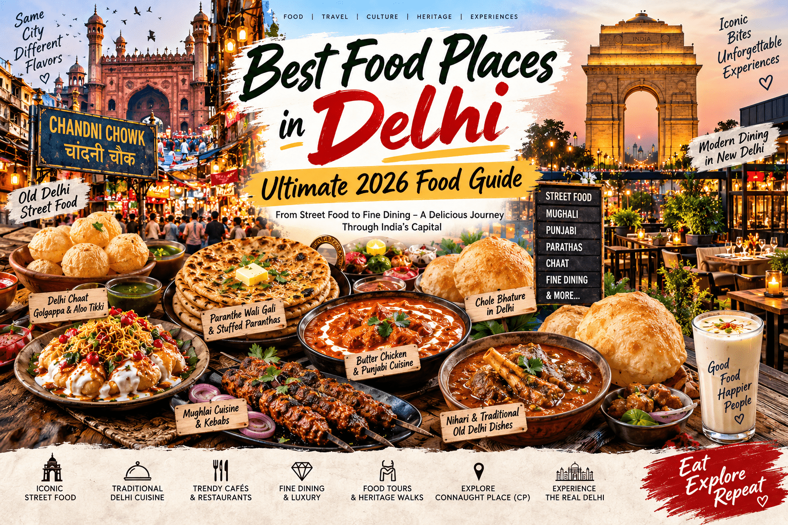 Best Food Places in Delhi: Ultimate 2026 Food Guide