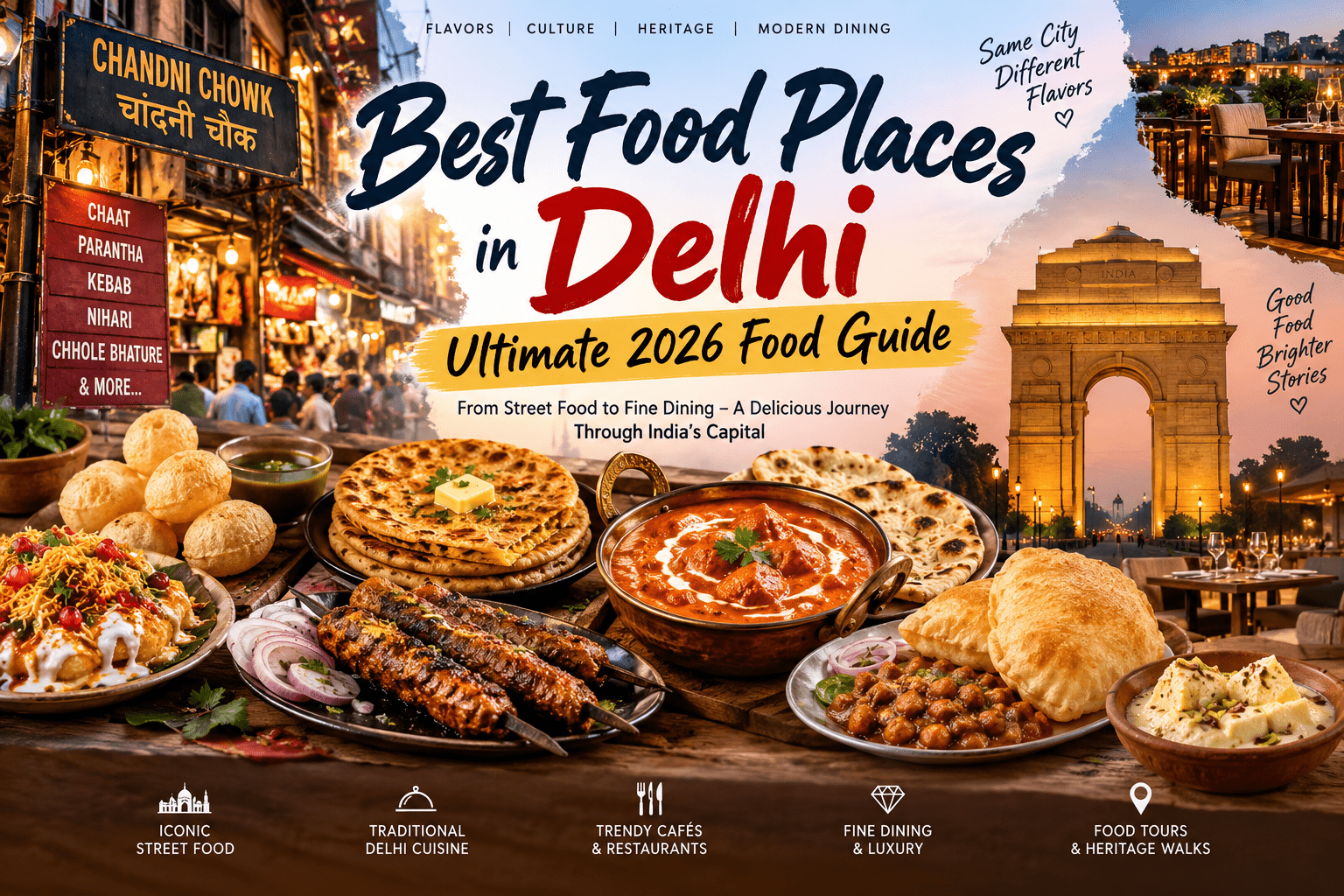 Best Food Places in Delhi: Ultimate 2026 Food Guide
